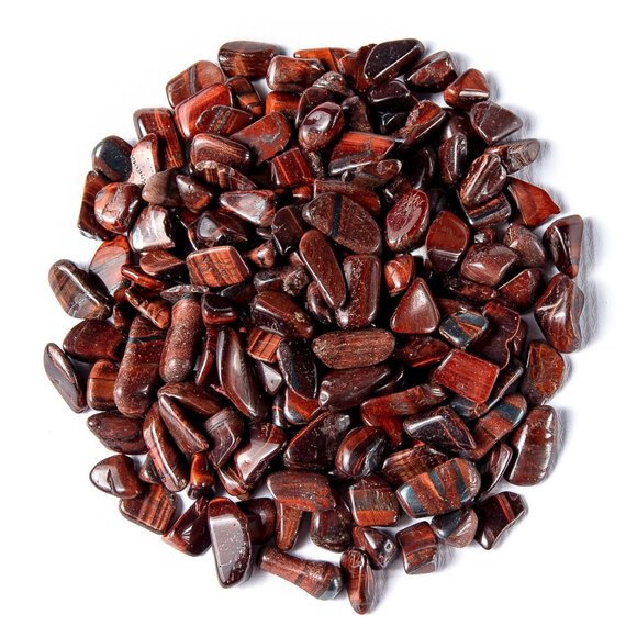 Tree of Life Gems Other - 1 lb Tumbled Red Tigers Eye Gemstone Crystals 190-220 Stones Gem Rock Specimens
